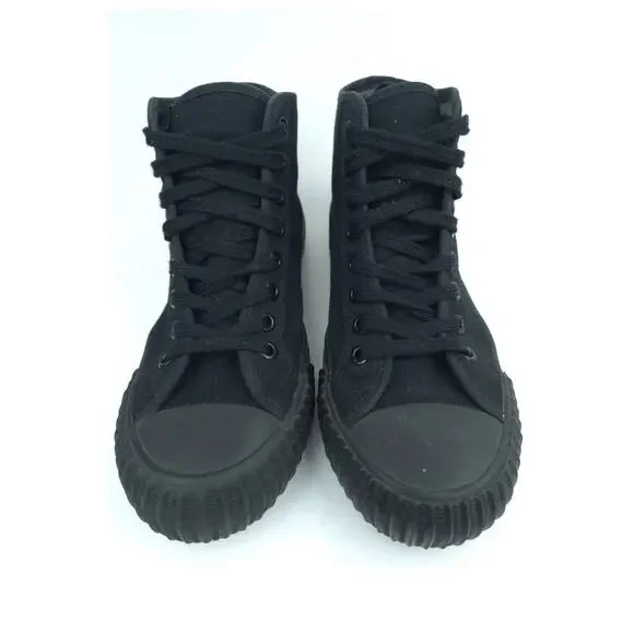 PF Flyers Center Hi Shoes Mens Size 8 US Black Canvas High Top Athletic Sneakers - Picture 2 of 9